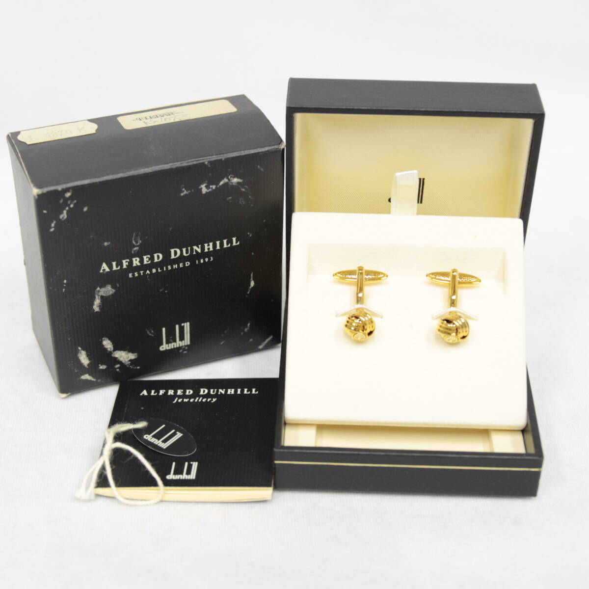 極美品 dunhill ダンヒル カフスボタン ゴールド メンズ ケース カフス 箱付き 保管品 20250722M(NT)