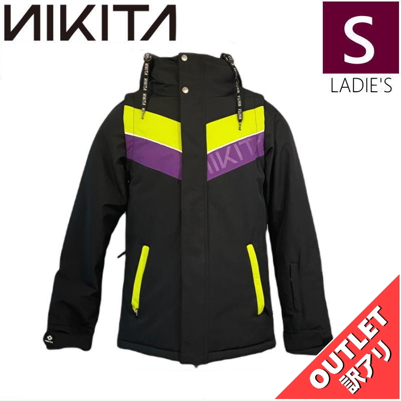 【OUTLET】21-22 NIKITA BOX INS RETRO JKT BLACK Ssize レディース スノーボード スキー スノボウェア ジャケット JACKET 型落ち 正規品
