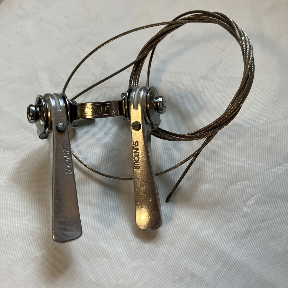 M058 サンツアー ダブルレバー SUNTOUR ビンテージ中古 現状品