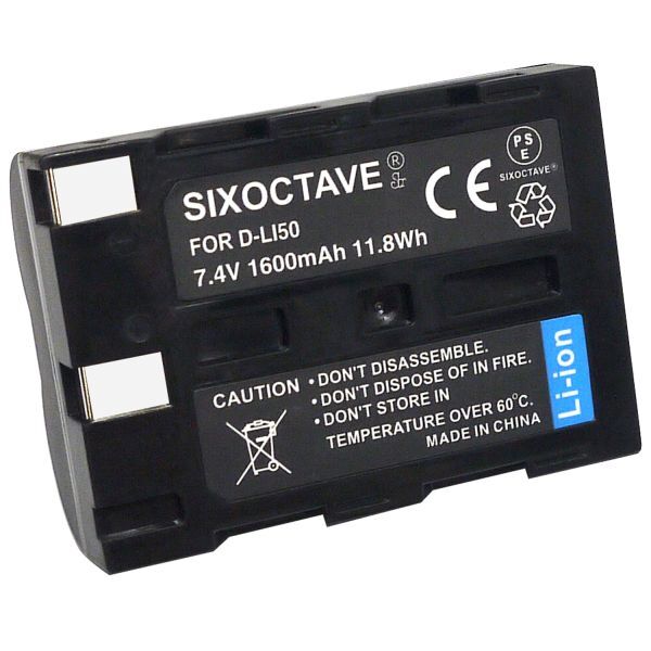 D-LI50 Pentax 互換バッテリー 1個　コニカミノルタ NP-400 純正充電器で充電可能 K10 K10D K20D DiMAGE A1 DiMAGE A2 α-7DIGITAL