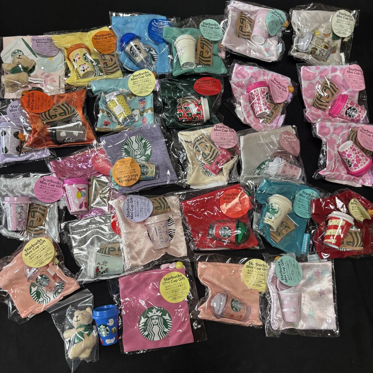 スターバックス★STARBUCKS ミニカップギフト ドリンクチケットなし ベアリスタ グッズ まとめ売り2021バレンタイン 黒猫 SAKURA ホリデー