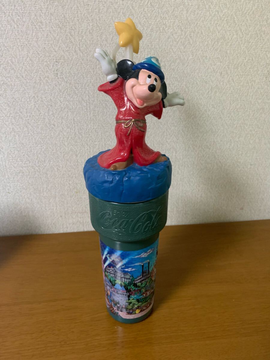 ディズニー　ミッキー　ドリンク　ボトル コカコーラ カリフォルニア ディズニーランド 3Dデザイン 希少 レア レトロ 中古 現状品 送料無料