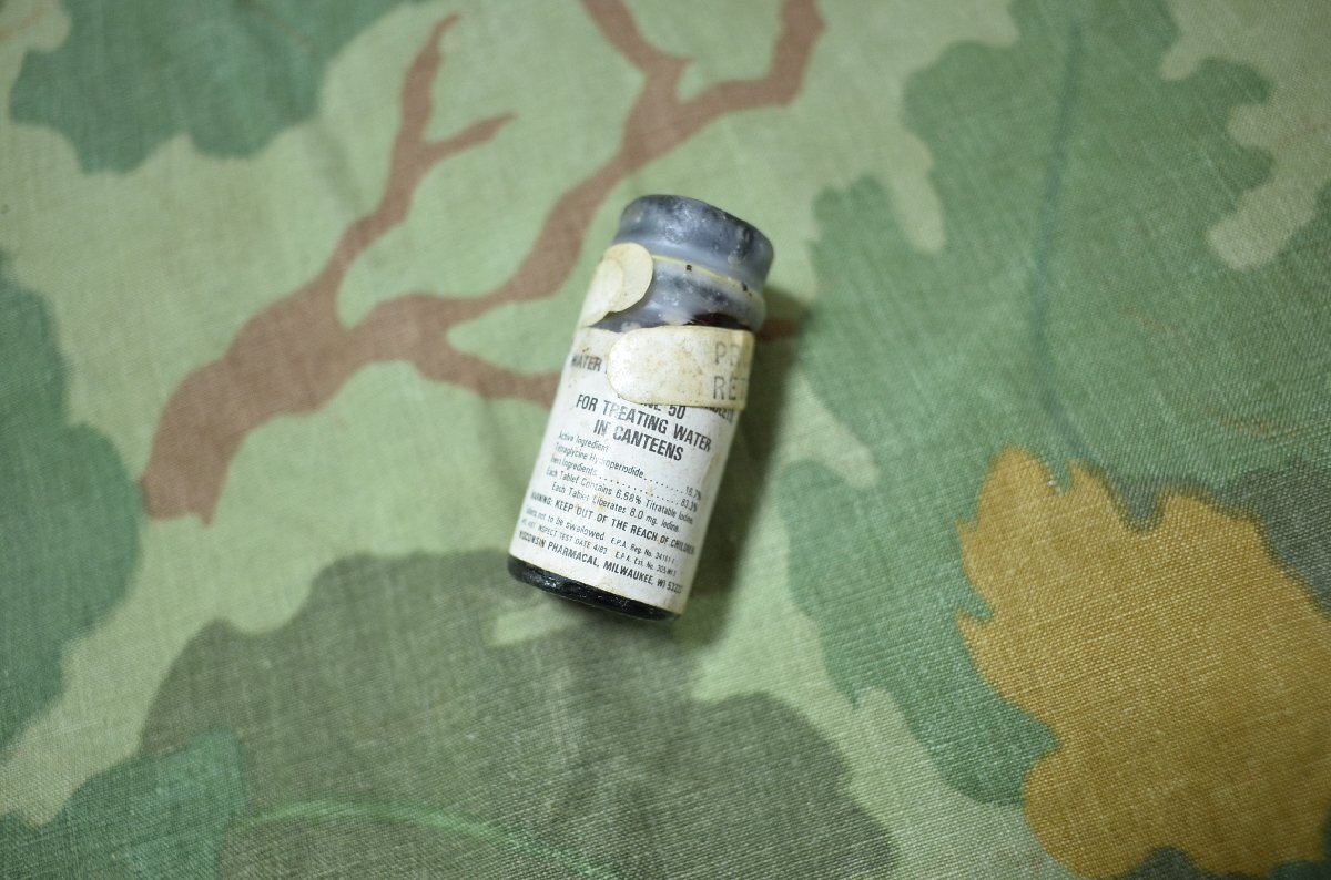 米軍実物★WATER PURIFICATION TABLETS 浄水剤★ナム ベトナム戦争