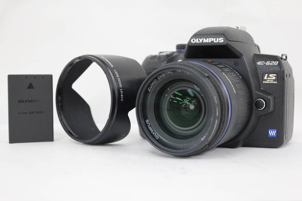 【返品保証】 オリンパス Olympus E-620 ZUIKO DIGITAL 14-42mm F3.5-5.6 フード バッテリー付き デジタル一眼 M7241
