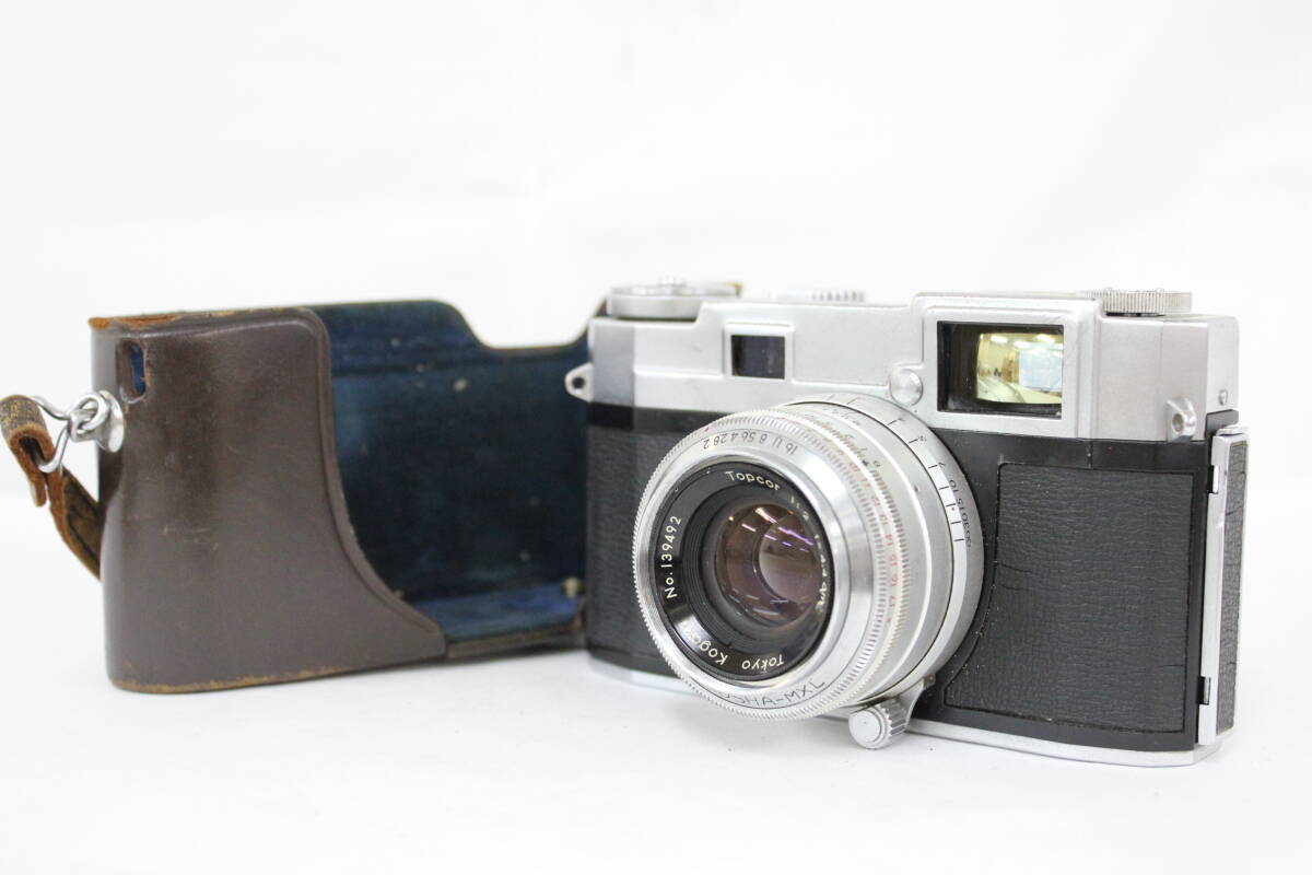 【返品保証】 Topcon 35-L Topcor 4.4cm F2 ケース付き レンジファインダー カメラ M5343
