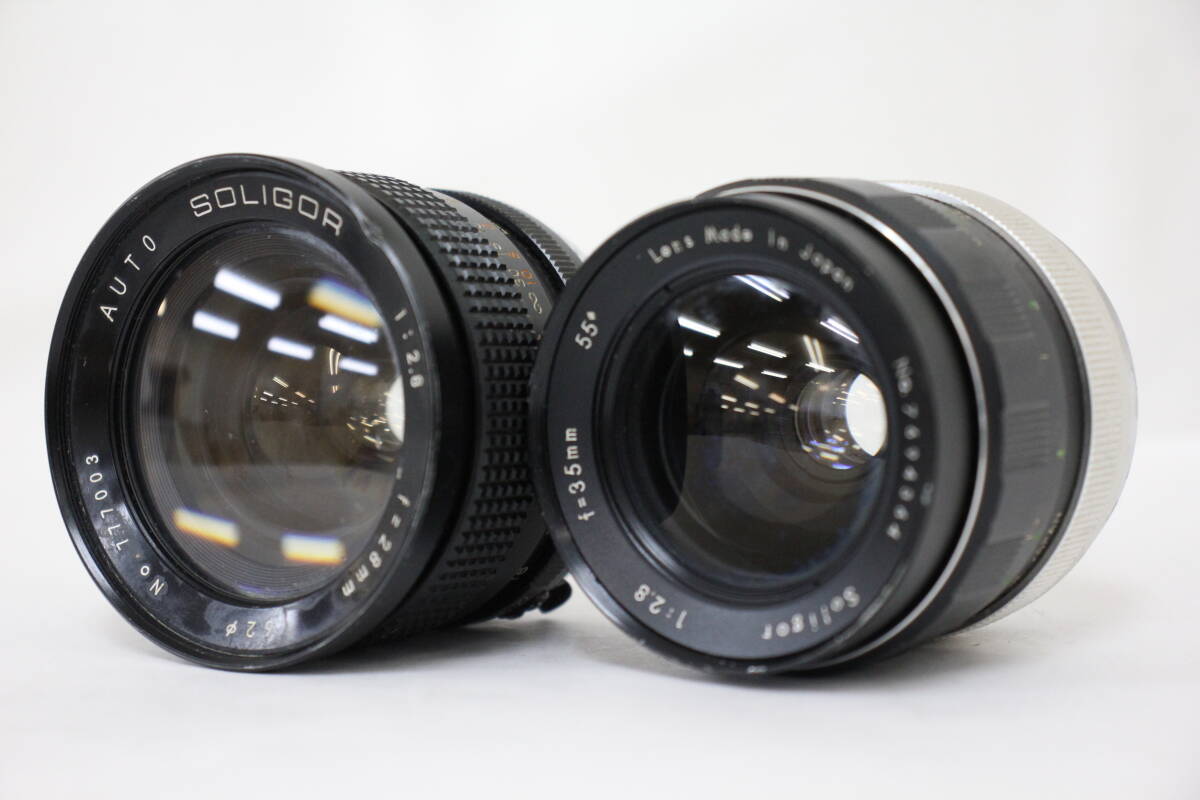 【訳あり品】 【2点まとめ】ソリゴール Soligor 28mm F2.8 35mm F2.8 ミノルタ MDマウント レンズ e2276