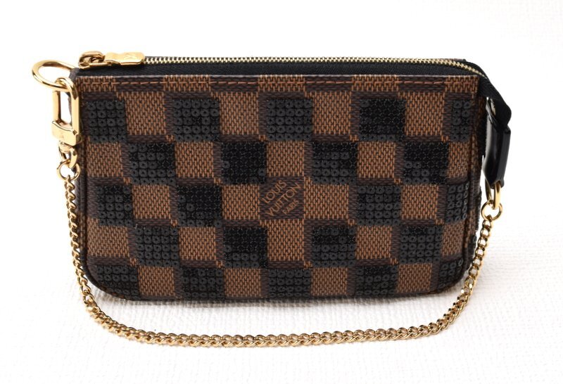 未使用品 LOUIS VUITTON ルイ・ヴィトン 【ダミエパイエット スパンコール ミニポシェット アクセソワール ポーチ N63176】ハンドバッグ