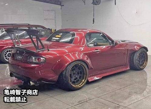 マツダ Miata MX-5（NC）ブラックカーボンカーボンファイバー製J'sレーシング風 GTウイングステーリアスポイラー 高さ：29cm / 39cm