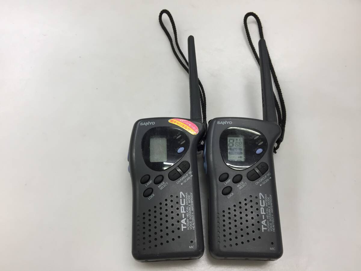 SANYO TA-PC7・特定小電力トランシーバー2台　ジャンク8280