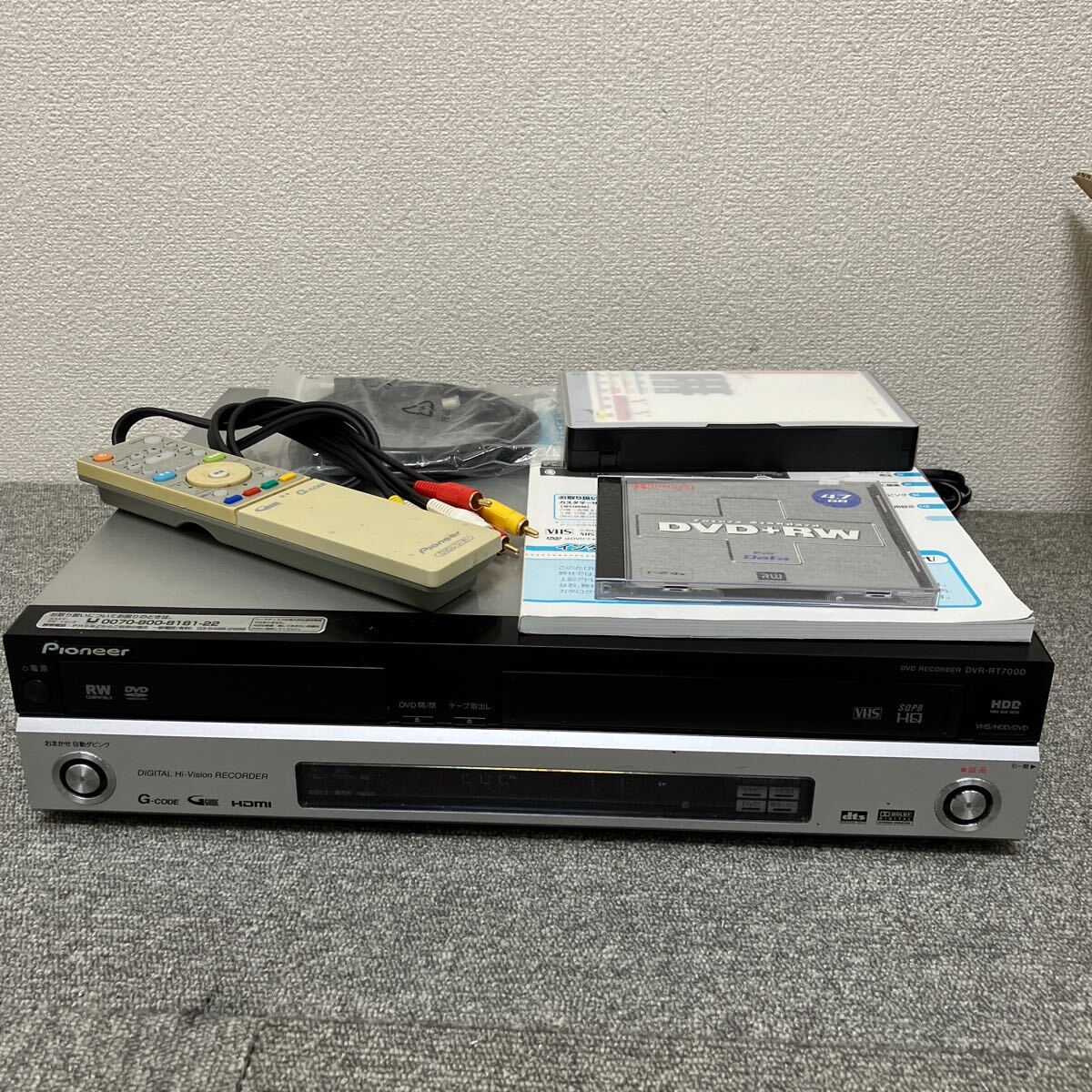 PIONEER SOUND.VISON.SOUL ビデオ一体型HDD/DVDレコーダー DVR-RT700D ＊動作確認済み　J-957