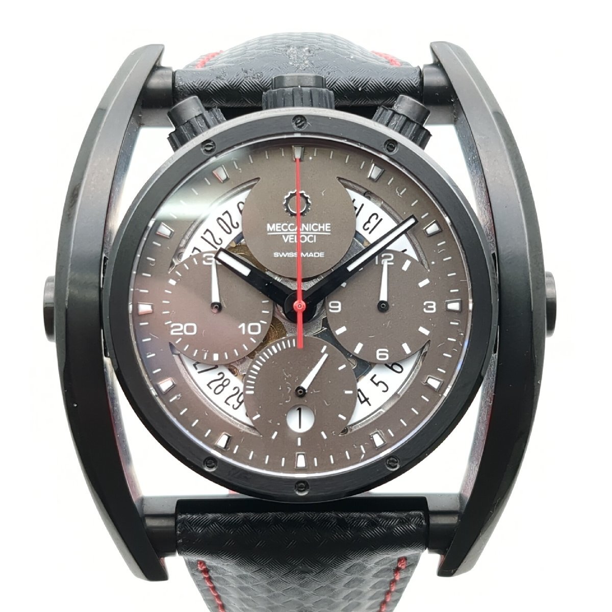 MECCANICHE VELOCI メカニケヴェローチ クロノドライバー 079 チタニウムケース カーボンベルト 自動巻き AT メンズ 腕時計 動作品