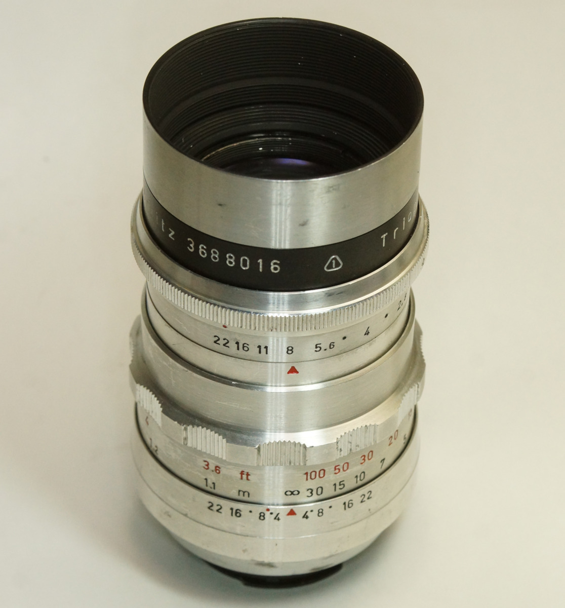 ドイツ製 Meyer-Optik Gorlitz Trioplan 2.8/100 Exakta 10N-016 シルバー 前期型 Q1 絞羽15枚 60年代 オリジナル バブルボケ