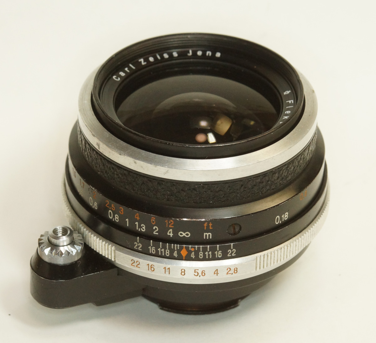 ドイツ製 Carl Zeiss Jena Flektogon 2.8/35 Exakta 123N-883 Q1 レザー 60年代
