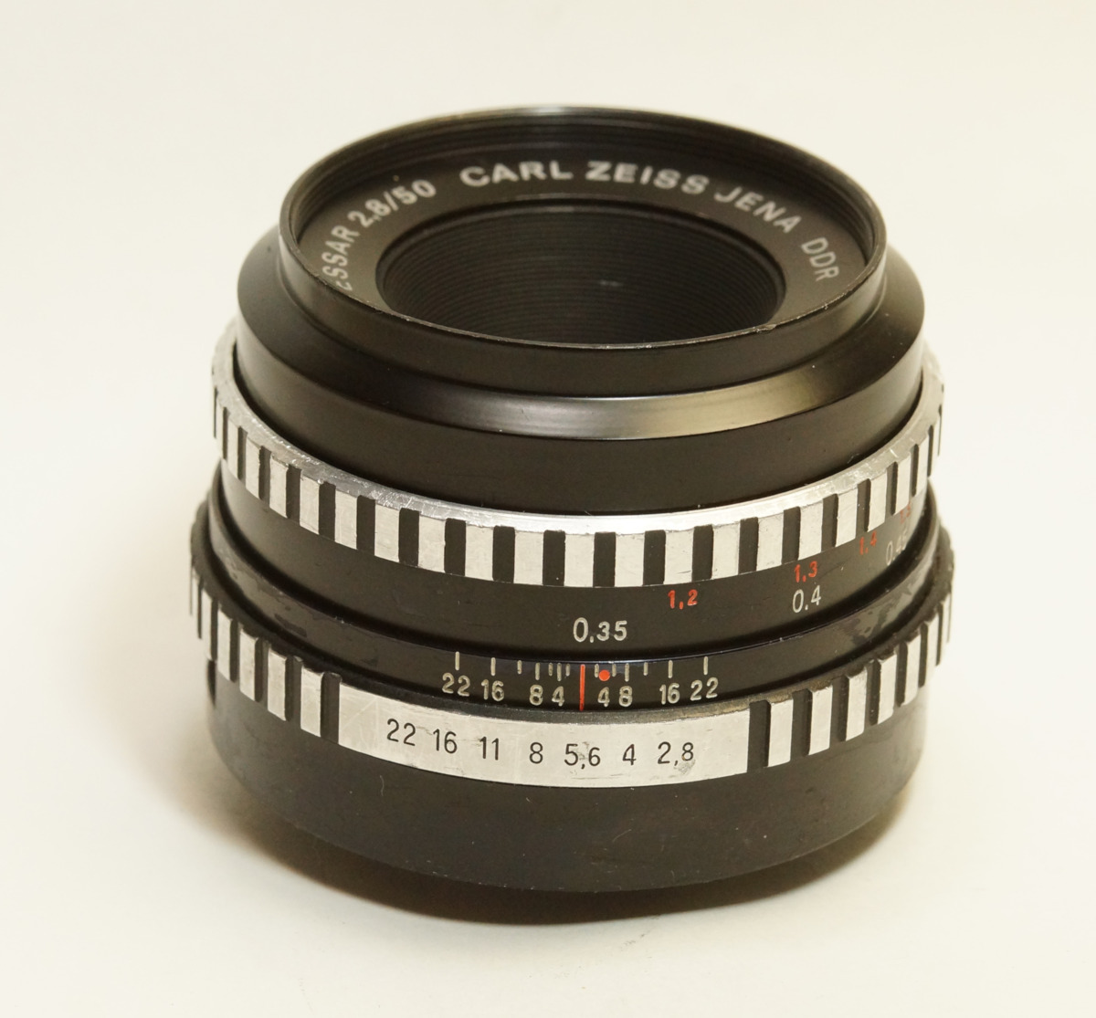 ドイツ製 Carl Zeiss Jena Tessar 2.8/50 ゼブラ M42 904B-100 A/M切替レバー 最終型 銀文字 レア 70年代