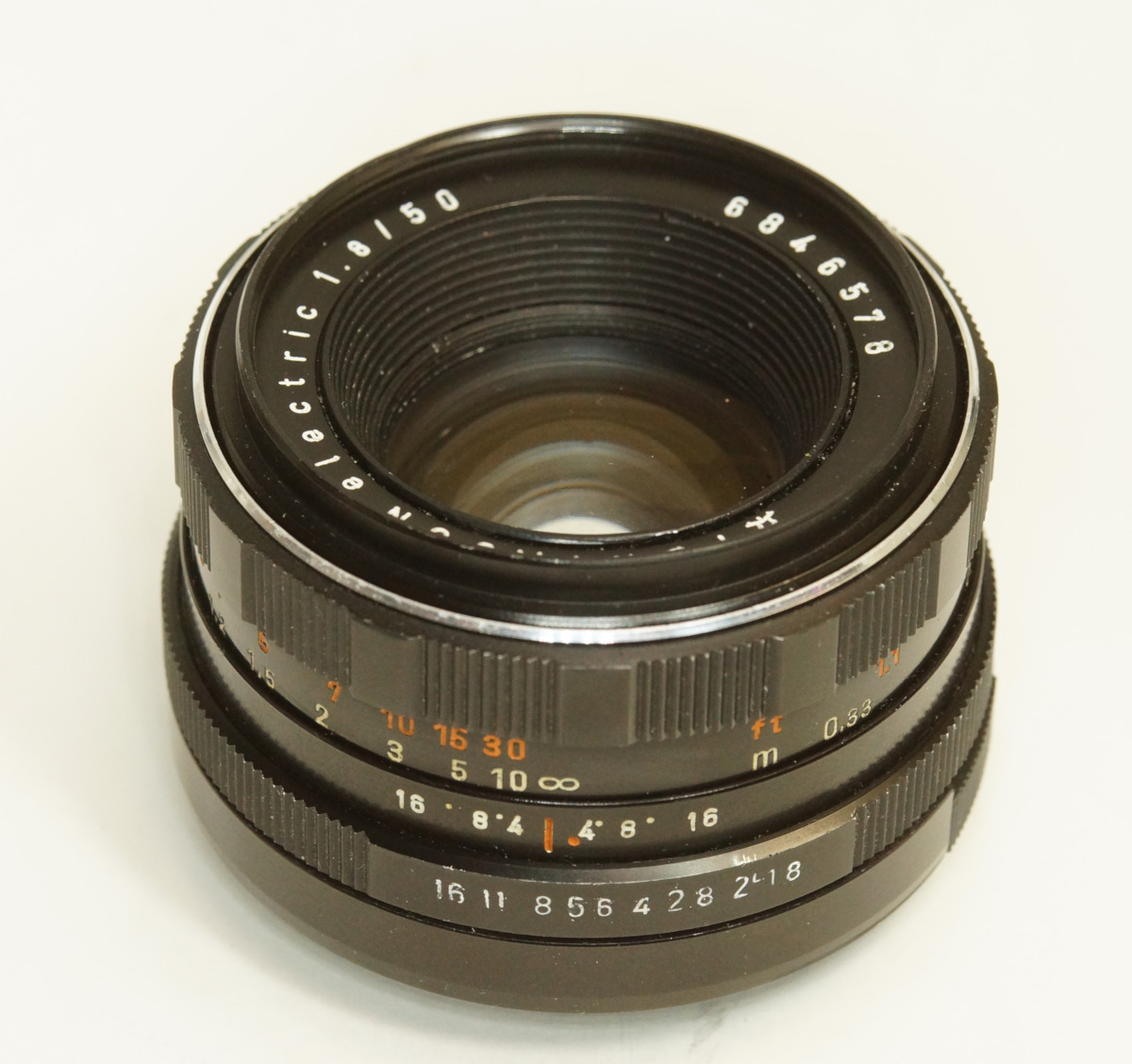 ドイツ製 PENTACON electric 1.8/50 M42 275B-578 前期型 ブラック 絞込ボタン ペンタコンマーク
