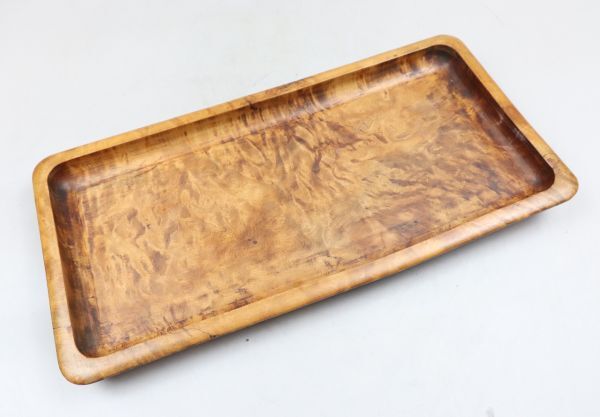 煎茶道具 時代品 天然木 栃 虎杢 極上杢 長方盆 煎茶盆 酒器盆 古民具 TK078