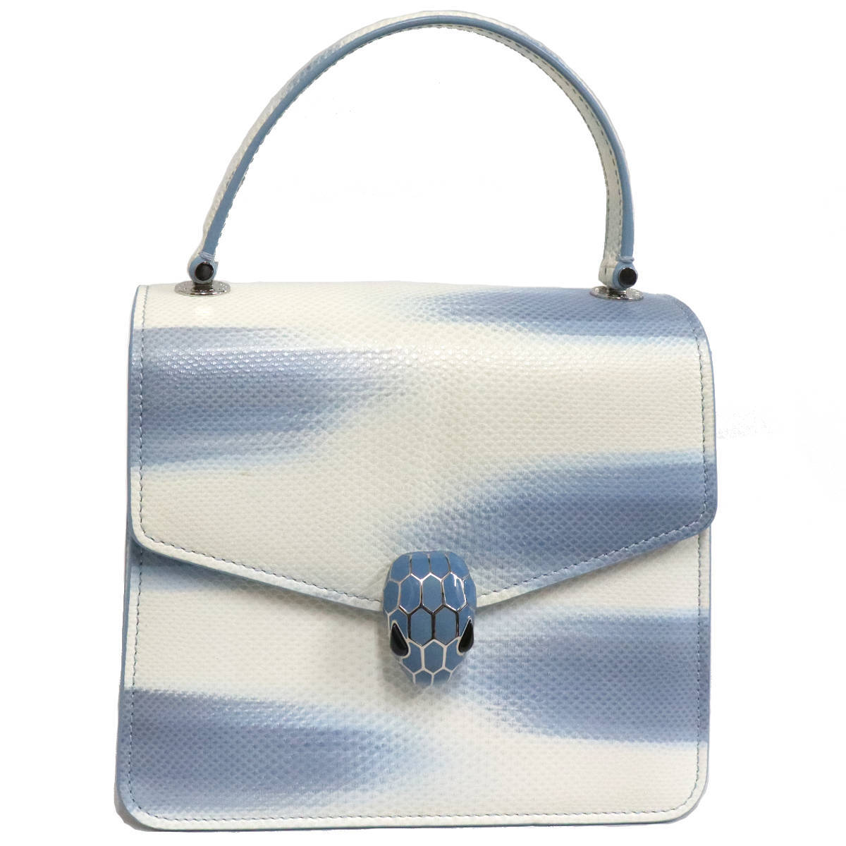 ブルガリ セルペンティ フォーエバー 2wayバッグ ブルーホワイト(291506)BVLGARI SERPENTI FOREVER ハンドバッグ ショルダーバッグ