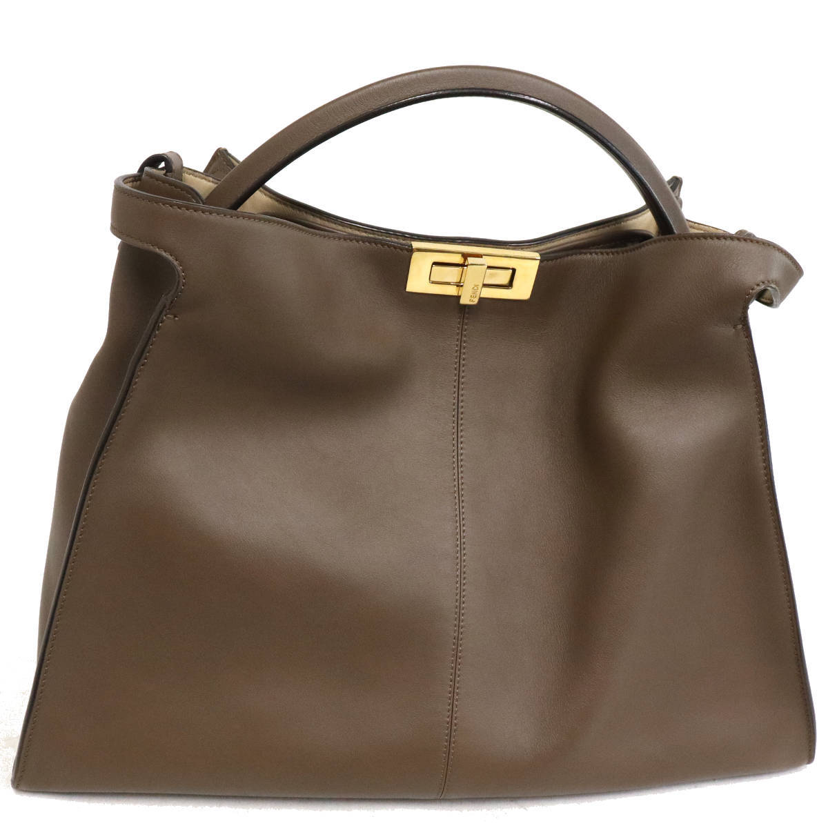 フェンディ ピーカブー エックスライト(8BN304-A5E9)FENDI Peekaboo Xlite ハンドバッグ ブラウン レザー