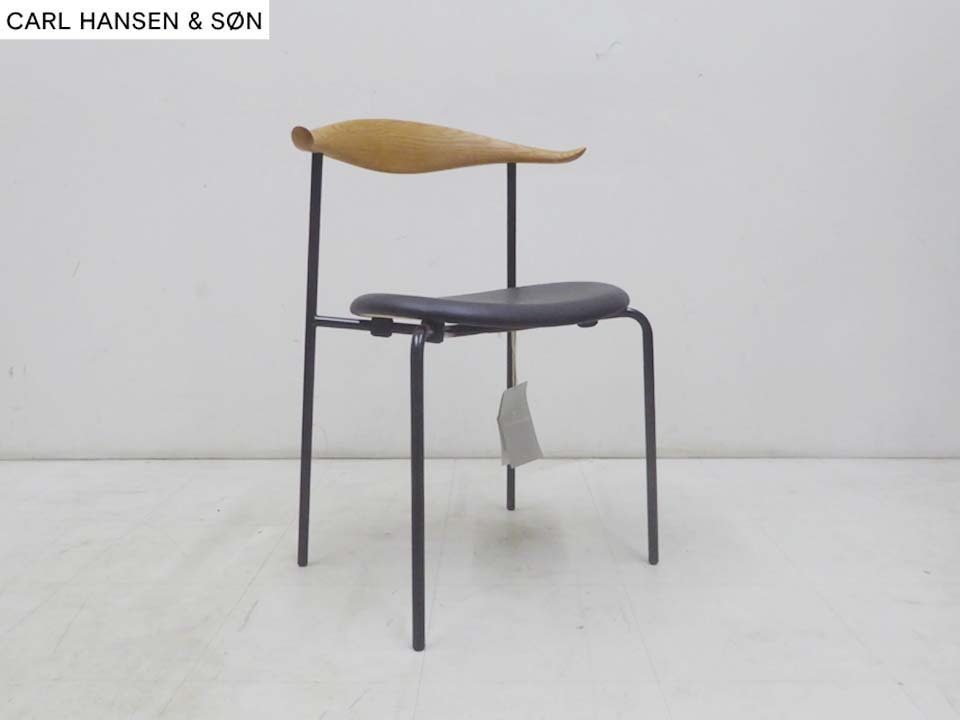 新品未使用品 正規品■CARL HANSEN&SON カールハンセン＆サン■CH88P チェア オーク材オイル仕上 座面黒革 ブラックレッグ-4