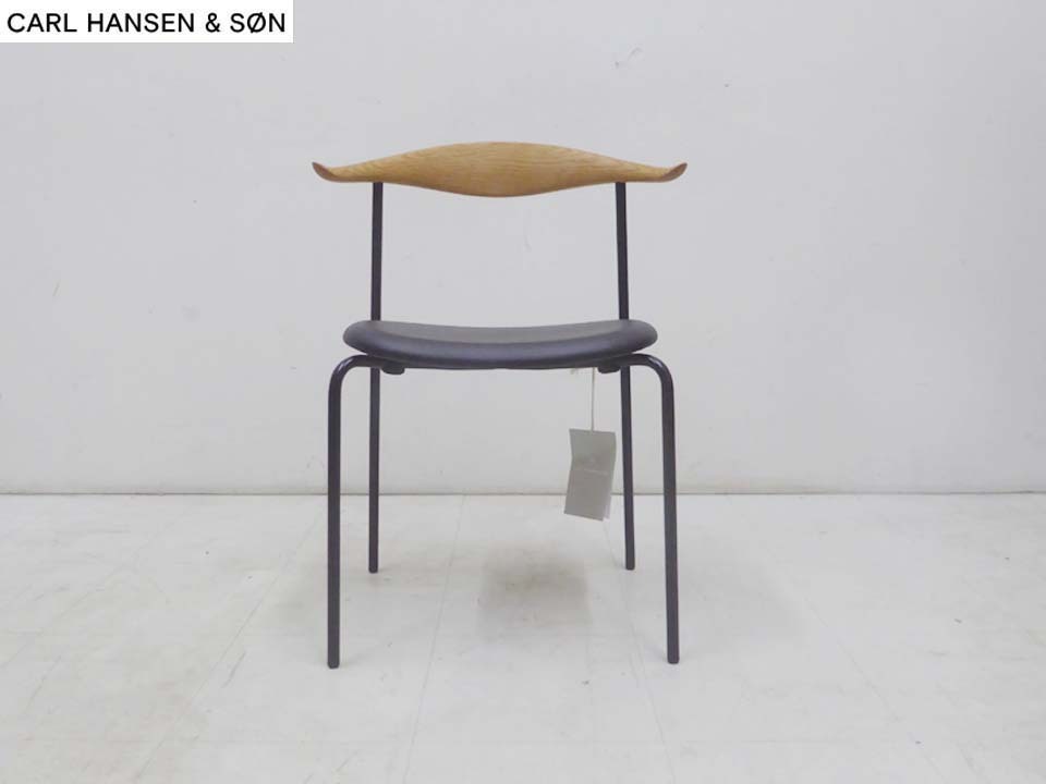 新品未使用品 正規品■CARL HANSEN&SON カールハンセン＆サン■CH88P チェア オーク材オイル仕上 座面黒革 ブラックレッグ-2