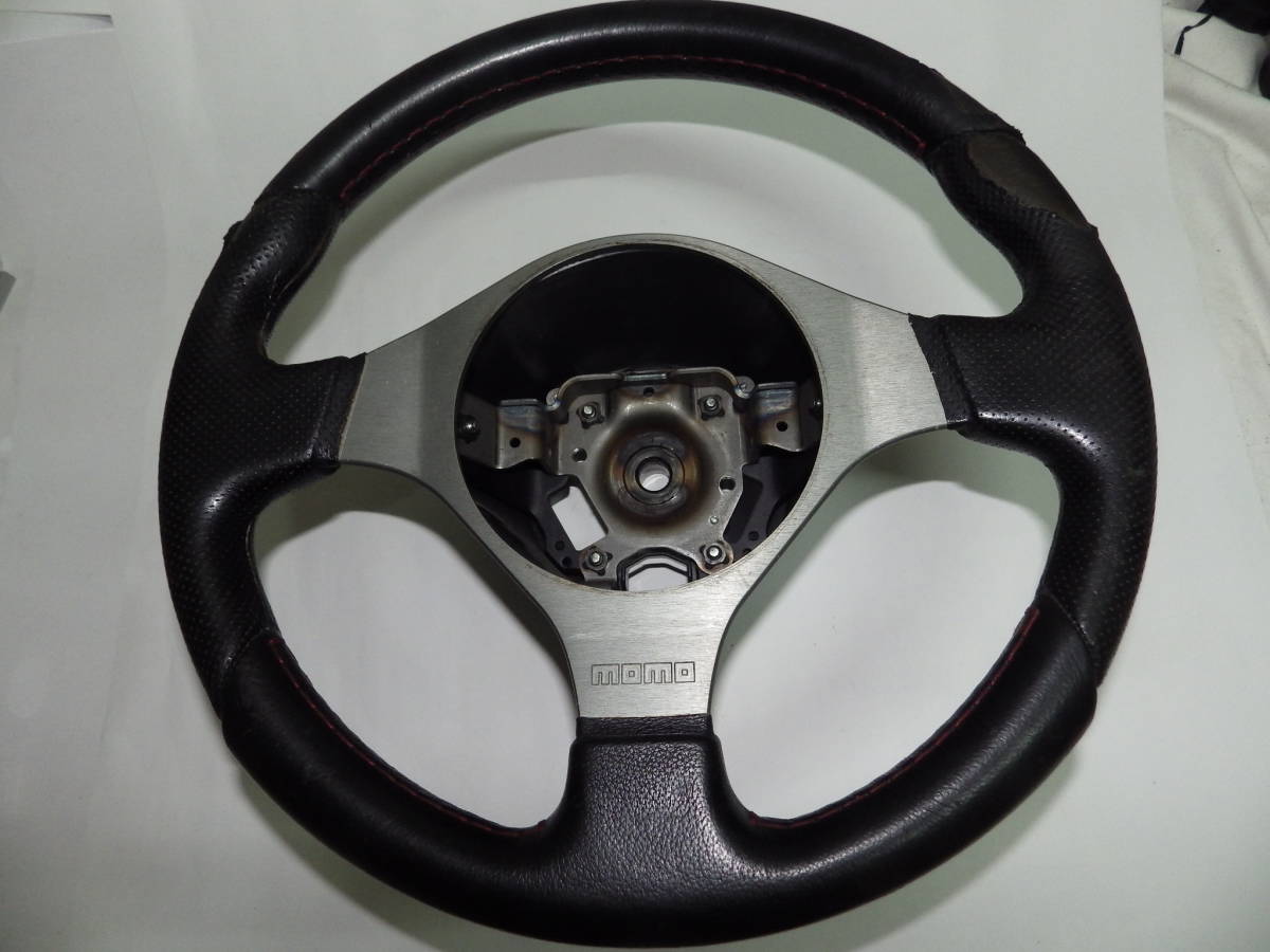 ●日産純正オプションモモ本革ステアリングハンドル■Z34 V36 Z12●