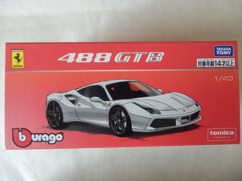 新品未開封品☆トミカプレゼンツ ブラーゴ シグネチャーシリーズ 1:43 488 GTB(白) WWW