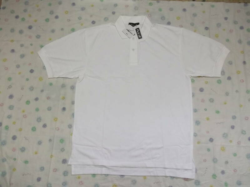 定形外OK　Pick-off　半袖　ポロシャツ　形態安定加工ニット　ホワイト　XOサイズ　４９００円