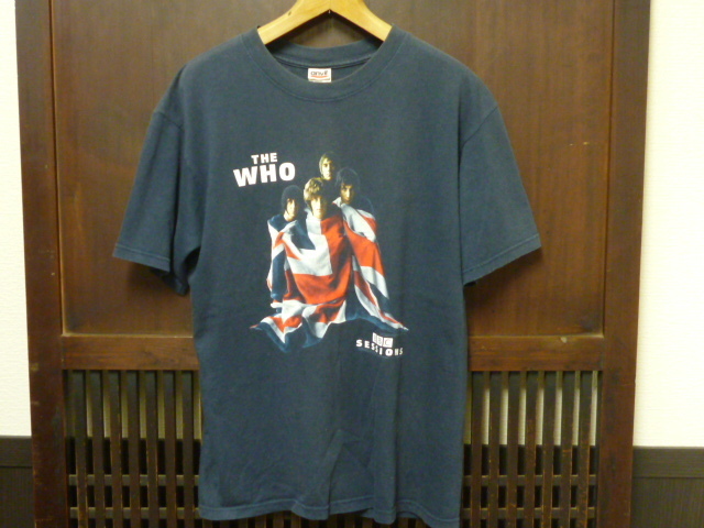 USA古着　Tシャツ anvil 90s M The Who BBC SESSIONS ザ フー アンビル 紺 ネイビー ロックTee バンド