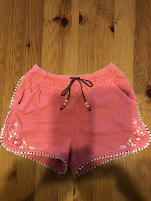 キッズ　女の子　ショートパンツ 110 ジルスチュアート　new york ピンク系　花柄刺繍　ウエストゴム