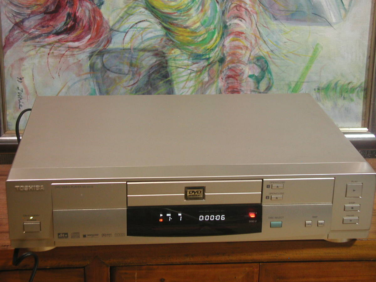 ★◆東芝製　SD-3110. DVD/CD プレーヤー ２枚のディスクが入ります。動作良好です★②toshiba aurex