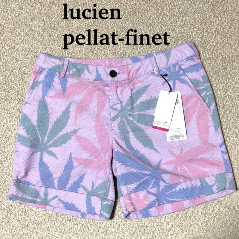 ルシアンペラフィネ ショートパンツ M ヘンプ総柄 未使用 レディース YMP395F/lucien pellat-finet コットン 65000円＋TAX