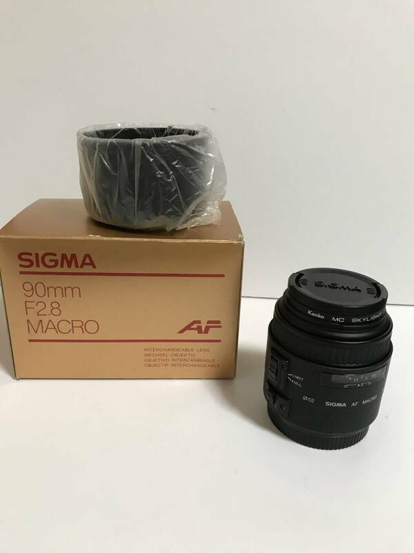 極美品　CANON 用　　SIGMA 90mm f2・8 フード 元箱付