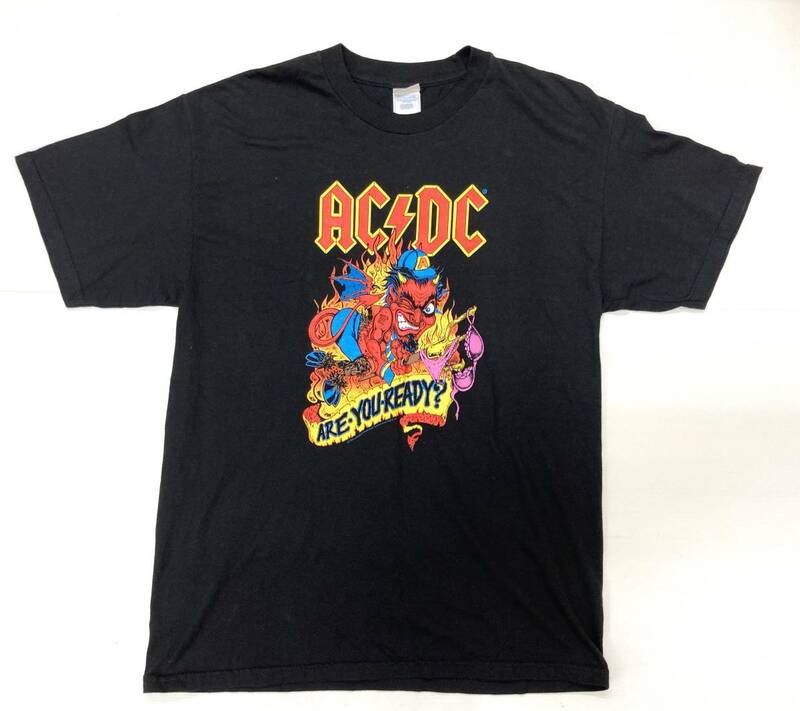 デッド 00s AC/DC Tシャツ ARE YOU READY ? 黒 L ACDC 