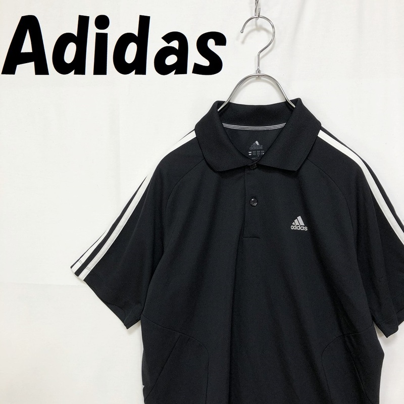 【人気】Adidas/アディダス 半袖 Tシャツ ロゴ ブラック サイズ不明/S655