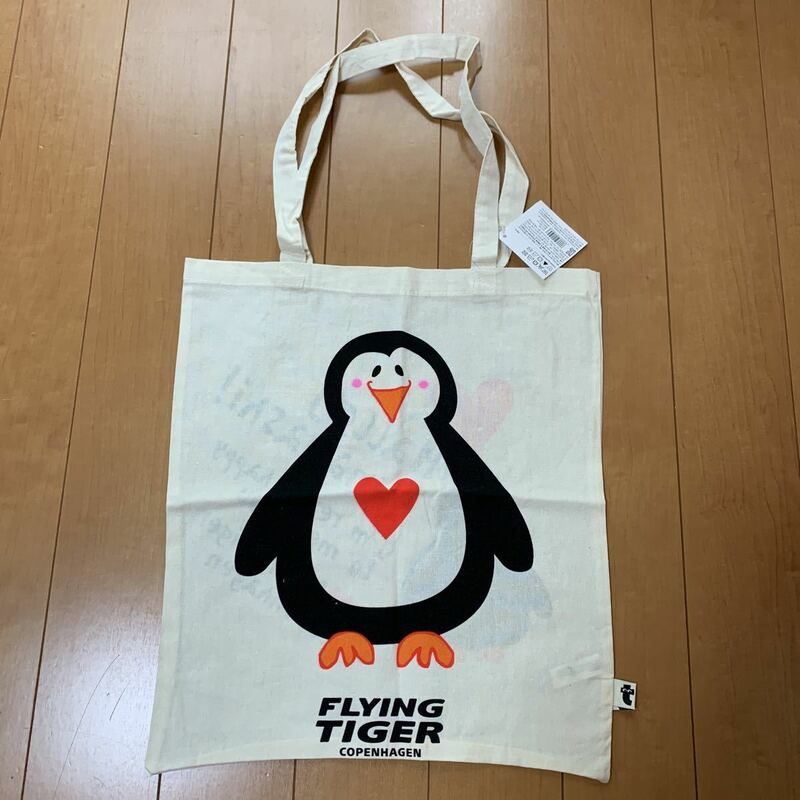 *フライングタイガー TIGER 千葉 船橋 限定 ペンギン ハート エコバック かわいい