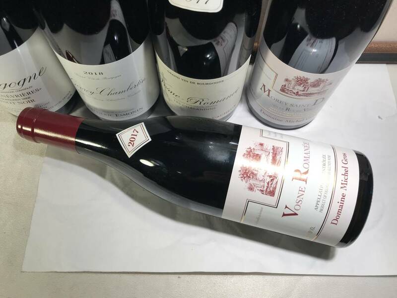 家飲み 旧ジャン・グロの正統的後継者 完璧に調和のとれたワイン。ミシェル グロ2017ヴォーヌ　ロマネ　３つの村名区画