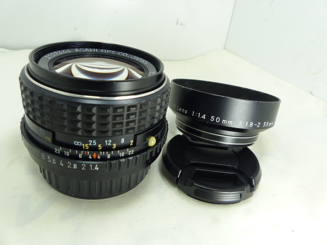 ペンタックス　大口径　SMC-M　50㎜F1.4　純正メタルフード付　良品