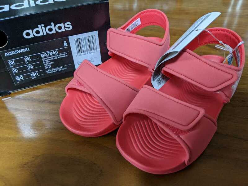 新品未使用 アディダス adidas 15cm サンダル キッズ 子ども 軽量 ピンク 乳児 幼児 保育園 幼稚園 海 川 マリン アウトドア