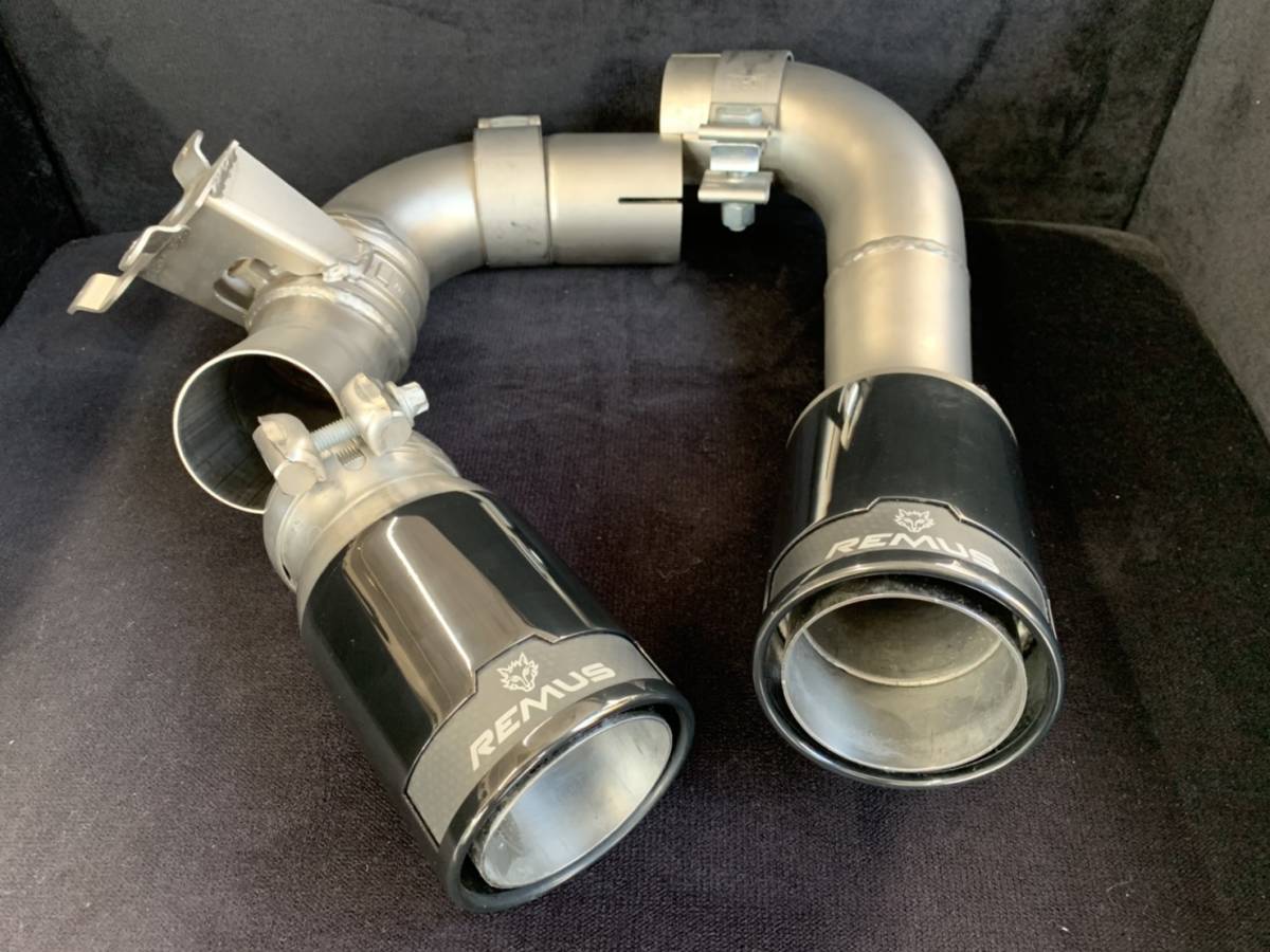 REMUS TAIL PIPE Φ84 ストリートレース ブラッククローム 左右 BMW F22 M235i クーペ ('14-) テールのみ 088014 1683CB
