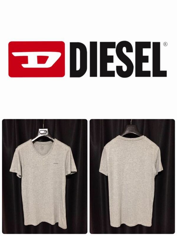 正規 DIESEL シンプル 無地 Tシャツ ディーゼル ロゴ ワンポイント underwear★