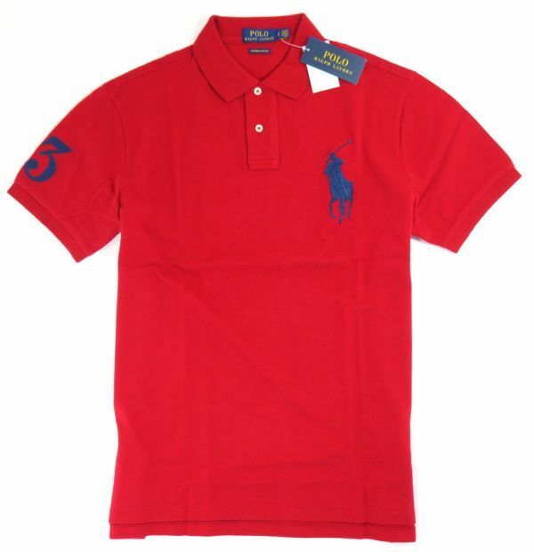 新品 POLO Ralph Lauren ポロラルフローレン ビッグポニー ポロシャツ RED 赤 342 / L