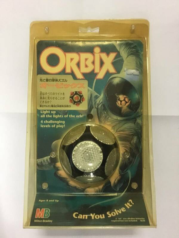 当時物 バスブロー オービックス 光 音 球体 パズル 未使用品 Milton Bradley ORBIX