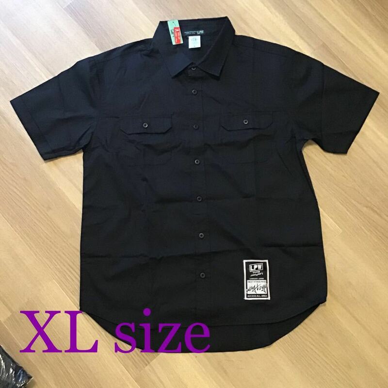 新品 LPW way to go work 半袖 シャツ ワークシャツ Black XLサイズ