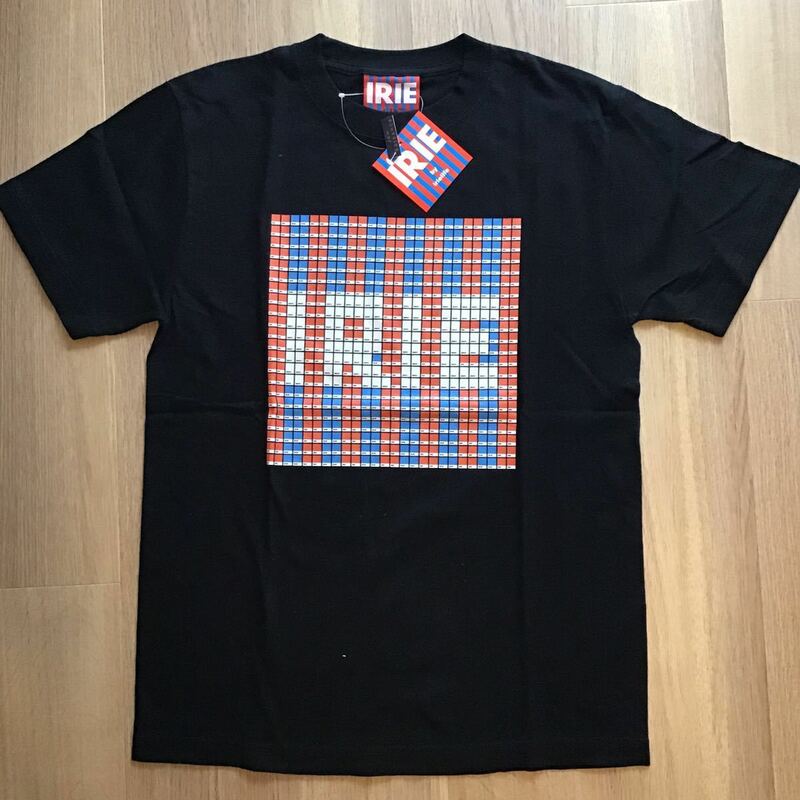 新品　IRIE by Irie life ボックスプリント　Tシャツ　ブラック　Sサイズ