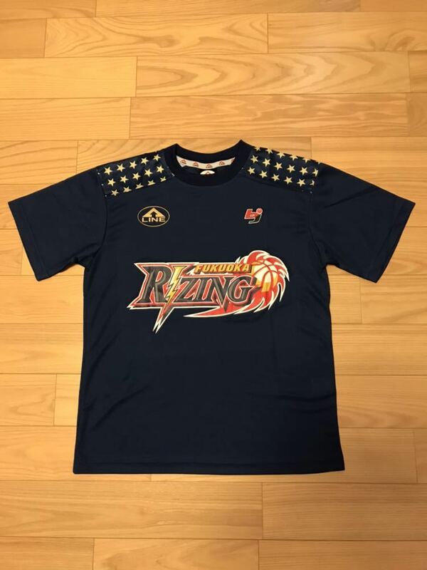 着用極少な目.極美品☆ライジング福岡／bjリーグ 入手困難 速乾ドライ Tシャツ サイズM 半袖 ユニフォーム バスケット RIZING FUKUOKA Tee