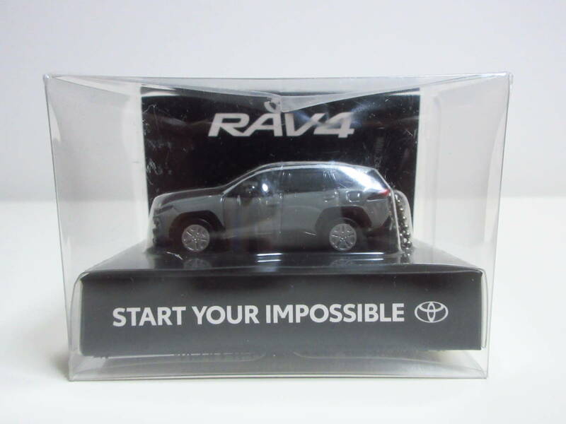 トヨタ 新型RAV4 ラブフォー ラブ4 アドベンチャー　非売品 LED ミニカー キーホルダー　 アッシュグレーメタリック×アーバンカーキ