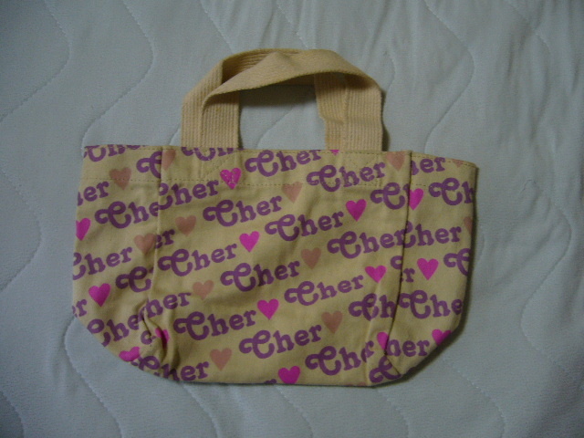 Cher シェル ベージュ色　布製 丈夫 トートバッグ かばん バッグ サイズ200-170-120㎜ 未使用