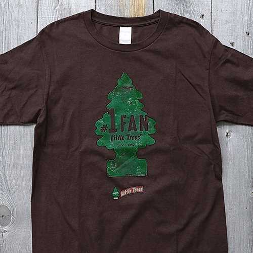 リトル・ツリー " #1 FAN " Little Trees Tシャツ チョコレート Mサイズ