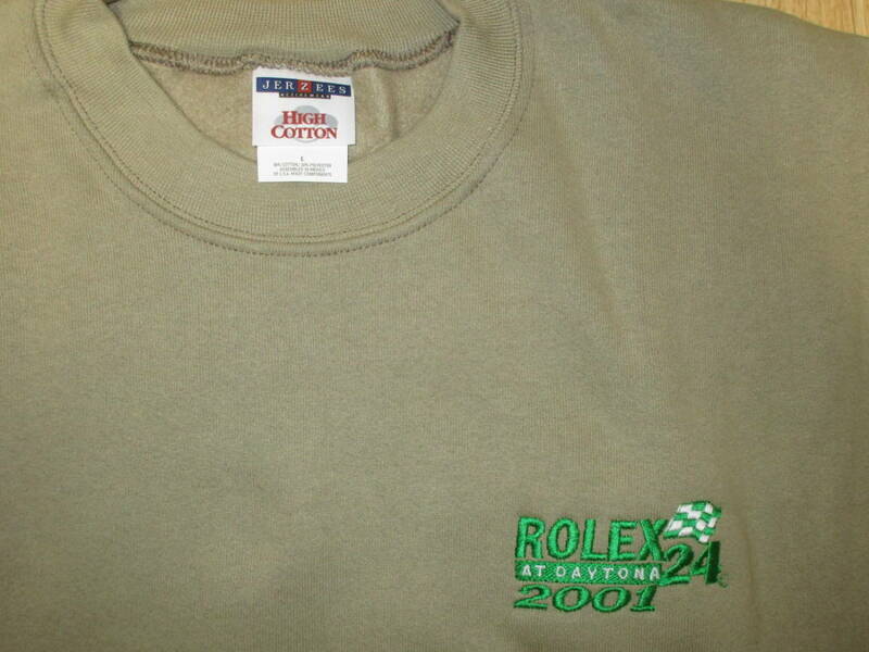ロレックス ROLEX デイトナ24 ROLEX AT DAYTONA24 Feb. 3-4. 2001年 トレーナー Lサイズ 正規品 ノベルティ 未使用 長期保存美品 刺繍入り