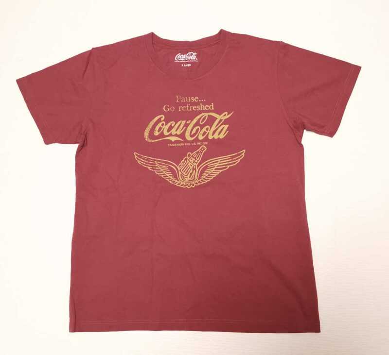 #メンズ(トップス)【CocaColaTシャツ】★コカ・コーラ★半袖Tシャツ★表記サイズ(LL)★送料無料★ab-22